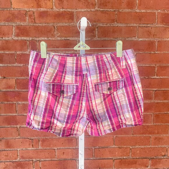 pink plaid shorts - Picture 6 of 11